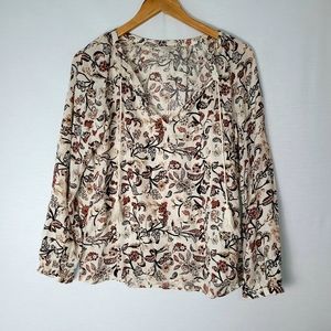 LUCKY BRAND Floral Print Blouse
